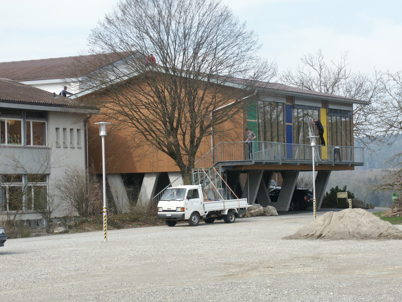 Fertigstellung der Aula am 02. April 2009