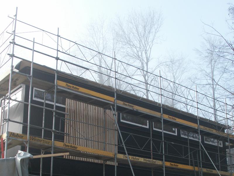 Fassade mit Muster der äusseren Verlattung
