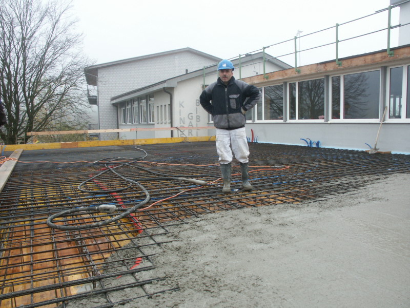 Betonieren der Decke, 03. November 2008