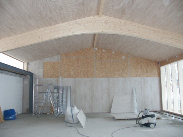 Der Innenraum der neuen Aula am 17. Dezember 2008